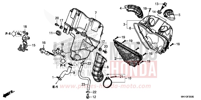 AIR CLEANER for X-ADV 750 VICTORY RED (R334) from 2017